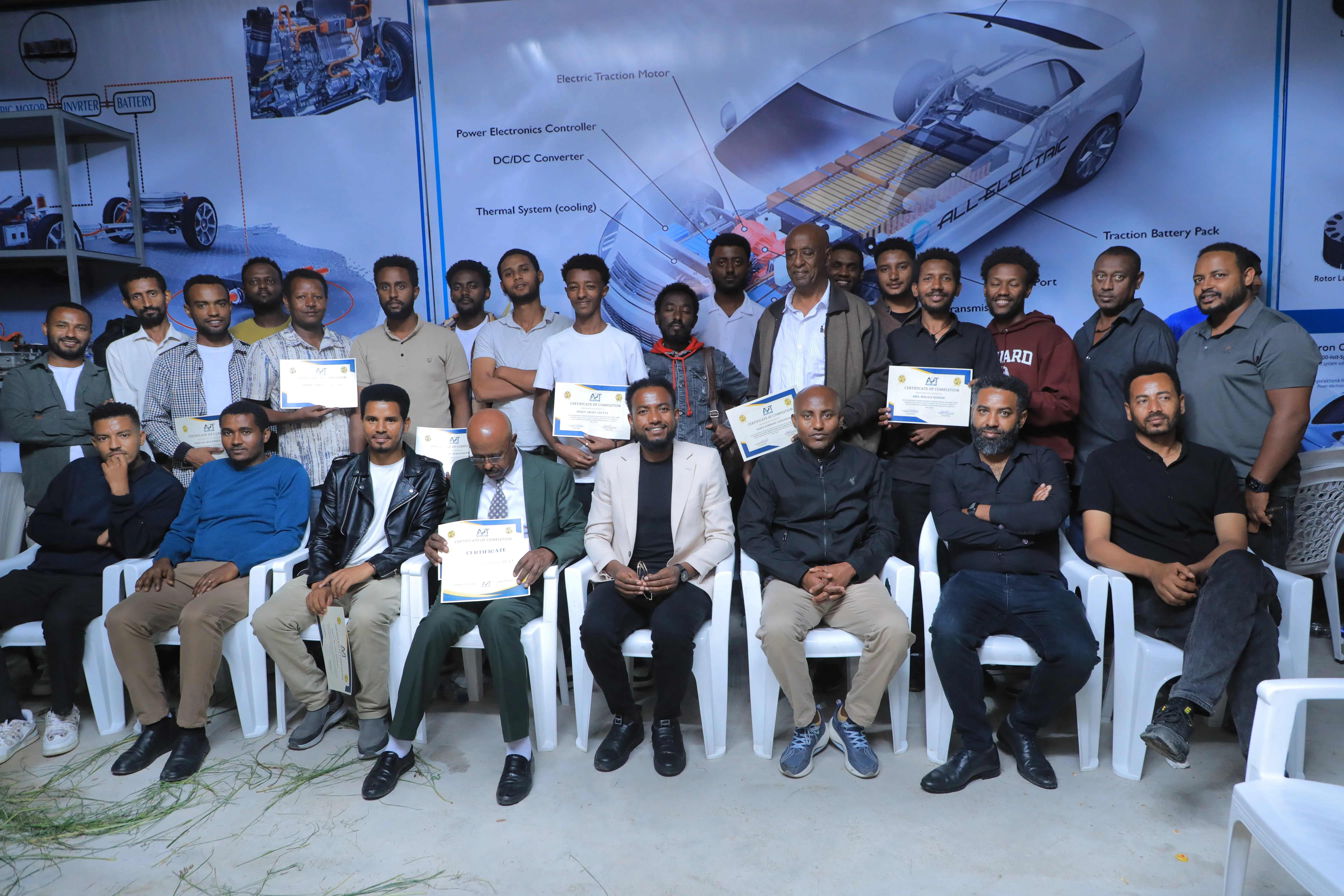 Students with certificates