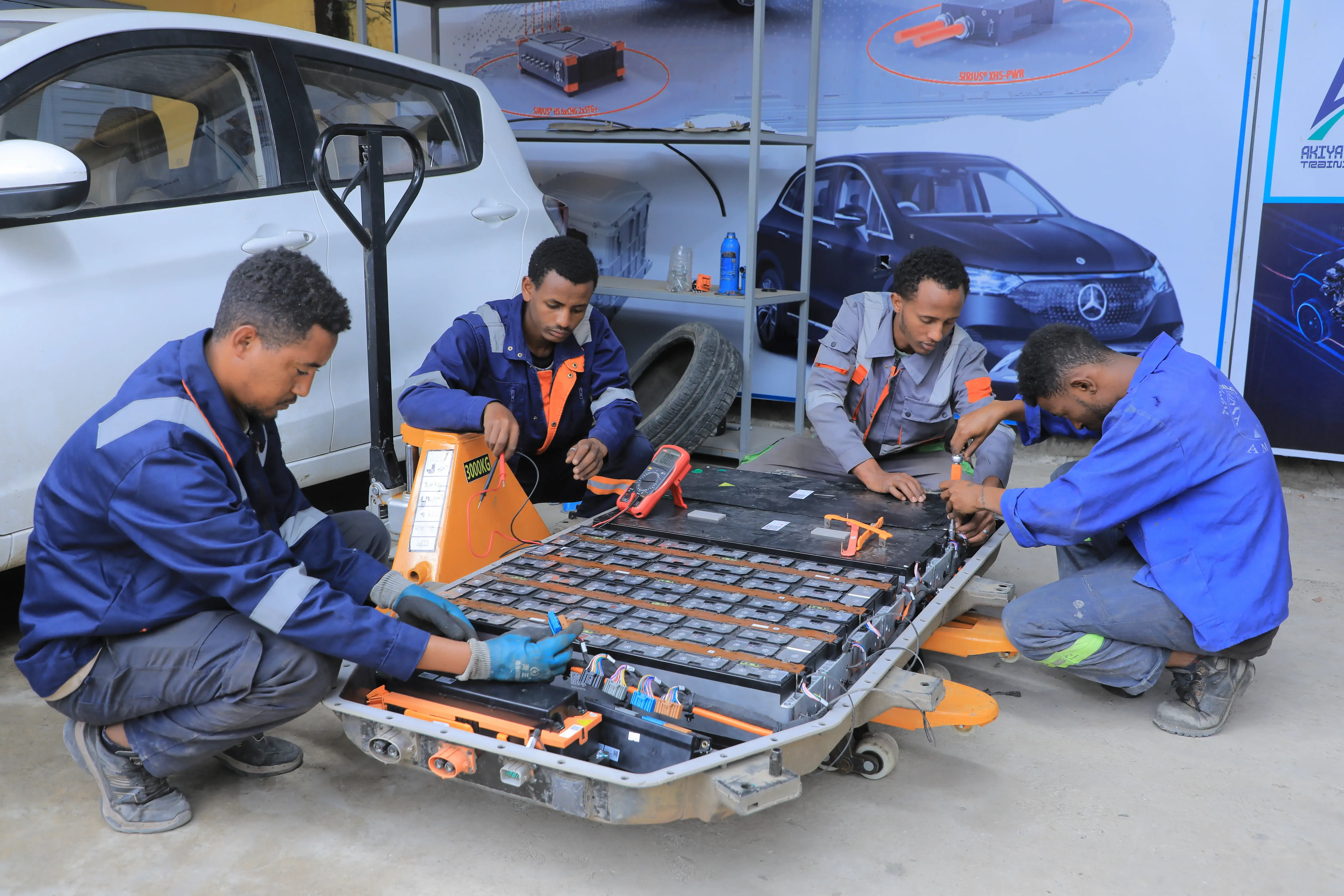 Akiya Power Tech's modern EV service workshop